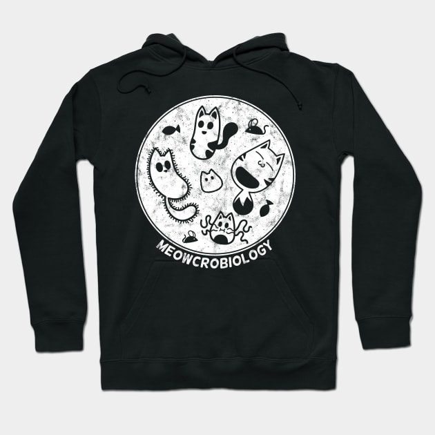 Distressed Cats love Microbiology Hoodie by gymdrunk